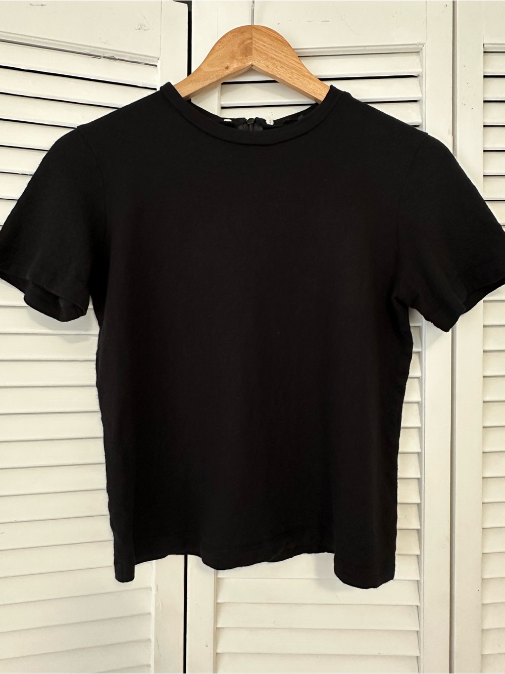 Maje Wool Black Short Sleeve Crewneck Tee